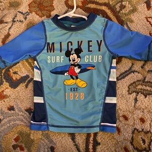 Disney Mickey Mouse Surf Club Rashguard - Blue and Navy